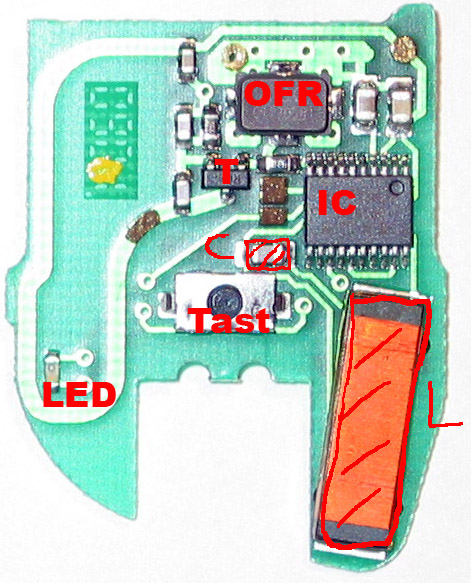 Elektronik-Komponenten auf der Leiterplatte